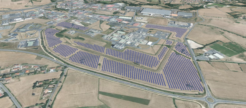 Une projection de la gigantesque centrale solaire dans la ZA de Saint-Germain-Laprade