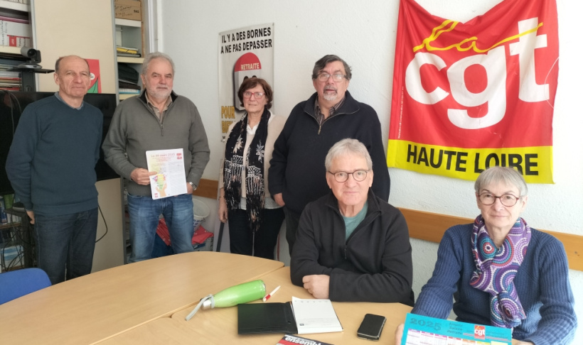 Une partie de la section syndicale de la CGT des retraités de la Haute-Loire. 