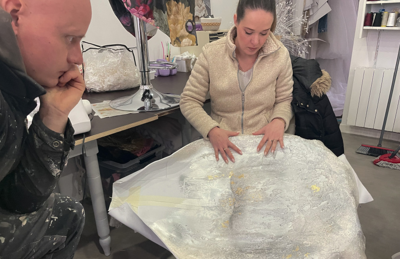 Modèle de travail de texture et de couleurs pour une pétale