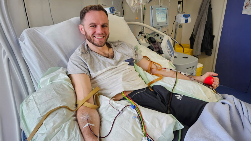 Romain heureux et fier d'avoir offert une nouvelle chance à une malade