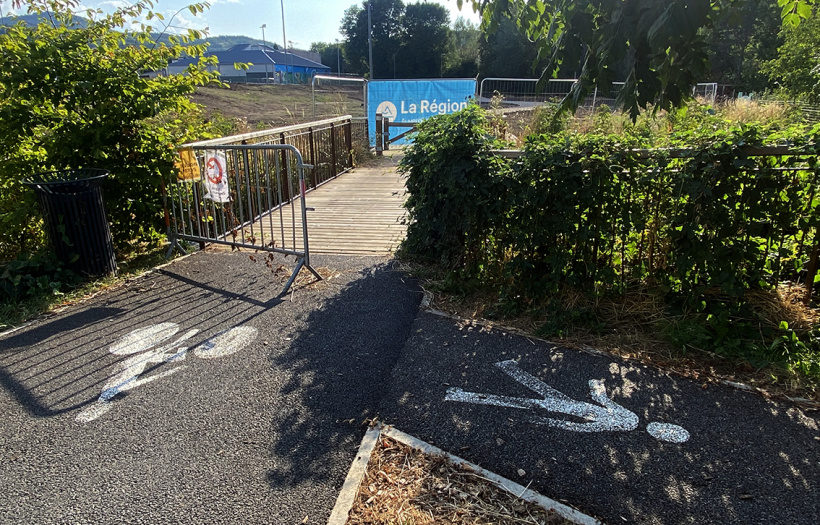 Travaux en cours pour la future piste cyclable