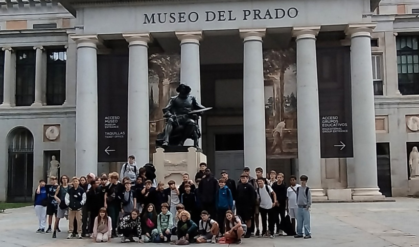 Los estudiantes en el corazón de Madrid...