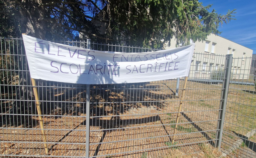 Banderole Elèves sacrifiés Yssingeaux