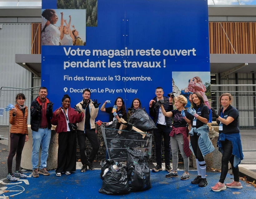 Ramassage des déchets autour de Vals près le Puy en moins d'une heure
