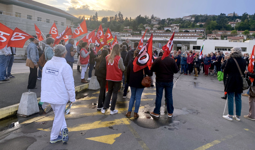 Personnels, syndicats et soutien ont répondu présent